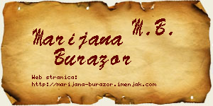 Marijana Burazor vizit kartica